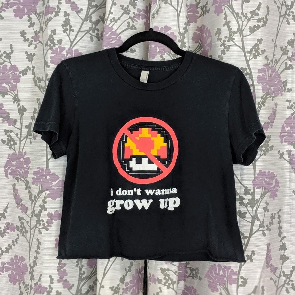 Distressed Nintendo Cutoff Crop Tshirt